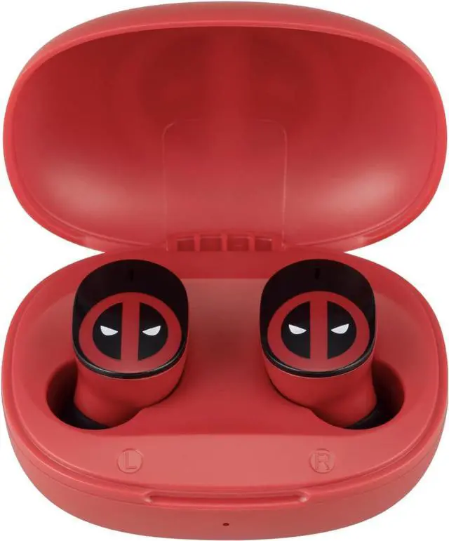 Alt view image 2 of 6 - eKids Marvel Deadpool Wireless Earbuds with Microphone, Bluetooth Earbuds with Charging Case for Ear Buds, Designed for School, Home, or Travel