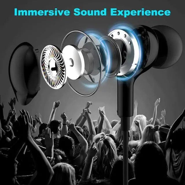 Alt view image 3 of 7 - USB C Headphones for iPhone 16 Wired Earphones for Samsung Galaxy S24/S23/S22/S21 Ultra for iPhone 15 Pro Wired Earbuds with Mic Stereo Noise Cancelling Type C Earbuds for Pixel 9/Oneplus 12, Black