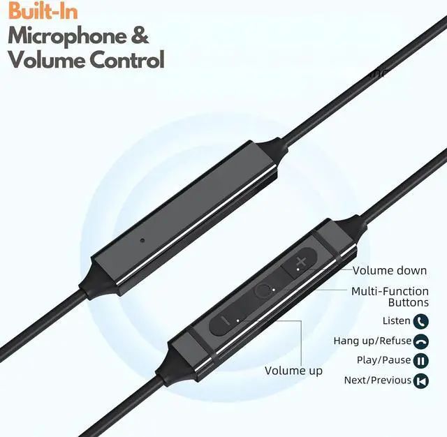 Alt view image 3 of 7 - Betron Earphones, Wired in-Ear Headphones with Microphone, USB Type C Earbuds for Samsung S24 S23 FE S22 S21 S20 A53 A54 for iPhone 16 and 15