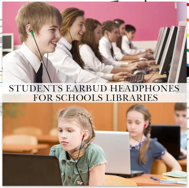 Alt view image 6 of 6 - Konohan 160 Packs Bulk Earbuds with Wire Kids Earphones Classroom Wired Headphones for Students Headphones Individually Bagged, 8 Colors Ear Buds Bulk for Classroom School Library(Bright Color)