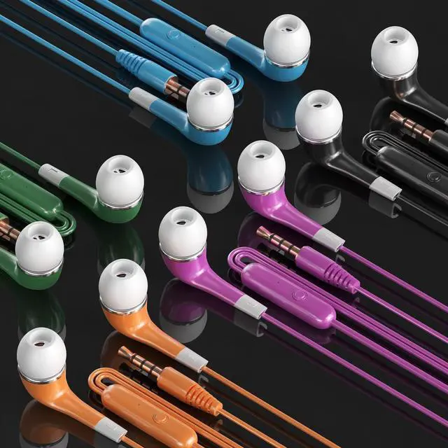 Alt view image 3 of 7 - Kids Earbuds with Microphone 30 Pack, Bulk Earphones Headphones with Microphone SP-BS30MIC Stereo Disposable Wired Earbuds for Kids Students Classroom Schools