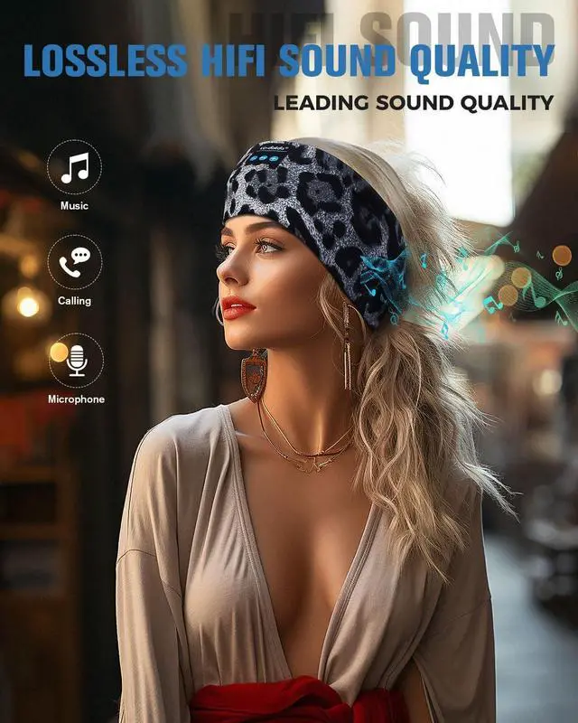 Alt view image 6 of 7 - BambooCotton 3D Bluetooth Sleep Mask, LC-dolida 2025 New Sleep Headphones