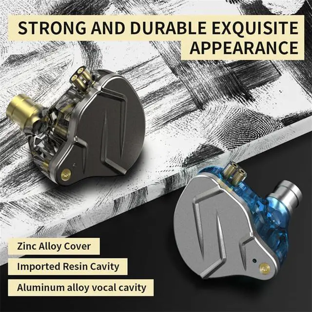 Alt view image 3 of 7 - KZ ZSN PRO in-Ear Headphones, Gaming Earbuds, HiFi KZ in Ear Monitor, High Fidelity Bass Wired Earbuds Earphones with 1DD 1BA Hybrid Driver & 3.5mm Audio Plug Detachable Cable (Blue Without Mic)