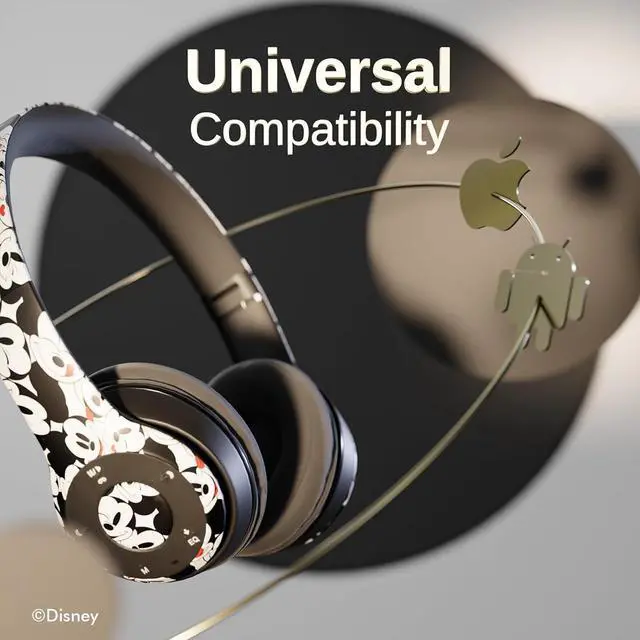 Alt view image 4 of 7 - Disney Mickey Mouse Bluetooth Headphones- Over The Ear Bluetooth Wireless Headset with Built in Mic and Up to 15 Hrs Playtime | Mickey Mouse Gifts for Women, Men and Fans of All Ages