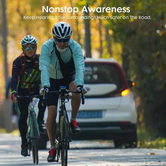 Alt view image 6 of 6 - Open-Ear Headphones, Wireless Bluetooth 5.3 Earbuds, Comfort and Stable Fit, 16.2mm Drivers, Clear Calls, Sweat Proof, 30H Playtime, Compatible with iPhone & Android (Grey-Black)