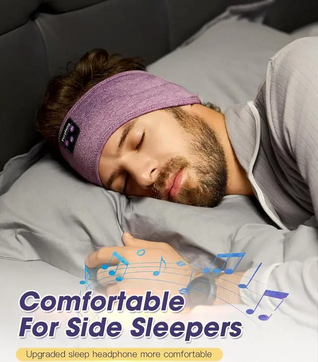 Alt view image 3 of 7 - Perytong Bluetooth Headband with Wireless Sleeping Earbuds for Side Sleepers, Workout, Running, Insomnia, Travel, Yoga
