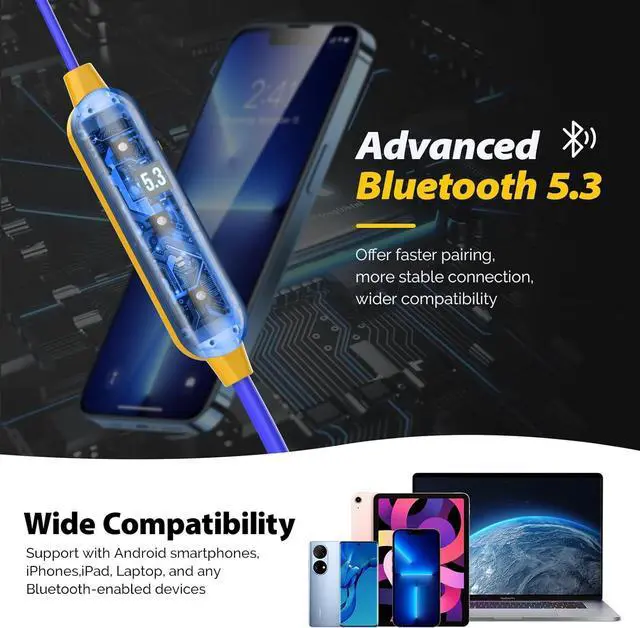 Alt view image 6 of 7 - MIPEACE Bluetooth Work Earplugs Headphone,Wireless in-Ear Noise Isolating Earbuds,29dB Noise Reduction Headphone with Control,19+ Hours Battery for Lawn Mowing Safety Industrial Construction(Yellow)