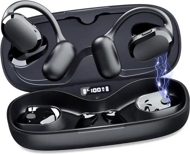 Main image of Open Ear Headphones Over Ear Buds, IP67 Waterproof True Wiress Earbuds with Dual DSP Noise Cancelling Mic for Work Sports, Advanced Bluetooth V5.4