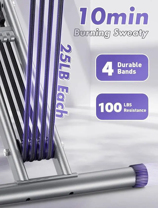 Alt view image 4 of 7 - Sportsroyals Squat Machine for Home,Rodeo Core Exercise Machine,330lbs Foldable,Adjustable 4 Resistance Bands,Ride & Rowing Machine for Botty Glutes Butt Thighs,Ab Back/Leg Press Hip Thrust