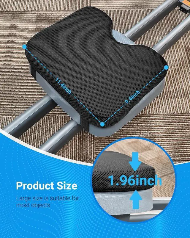 Alt view image 6 of 7 - Rowing Machine Seat Cushion, MERACH Rower Seat Cushion, 2 Strap Fixation, Custom Memory Foam, Washable Cover, Ideal for Concept2 and Other Rowing Machines - Rower Accessories and Seat Pad