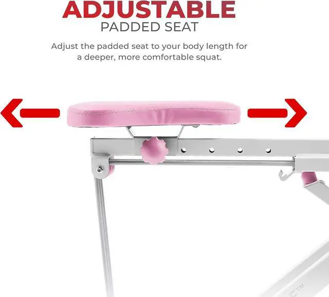 Alt view image 7 of 7 - Sunny Health & Fitness Row N Ride Squat Machines for Home Glutes and Abs Db Method The Assist Trainer Workout Exercise Gym Butt Builder Equipment