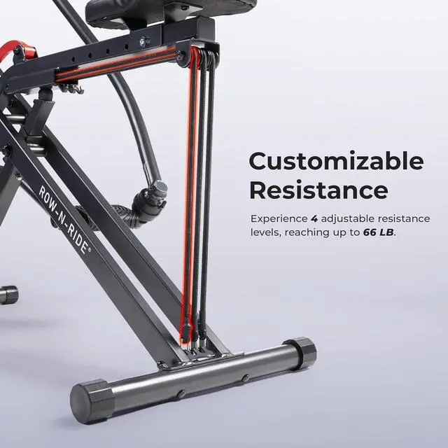 Alt view image 5 of 7 - Sunny Health & Fitness Smart Compact Full Motion Rowing Machine, Full-Body Workout, Low-Impact, Extra-Long Rail, 350 LB Weight Capacity and Optional Free SunnyFit® App Enhanced Connectivity