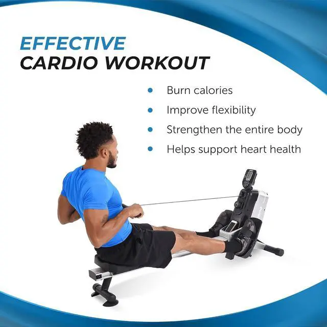 Alt view image 4 of 7 - Stamina Magnetic Rower - Rower Machine with Smart Workout App - Rowing Machine with Magnetic Resistance for Home Gym Fitness - Up to 250 lbs Weight Capacity
