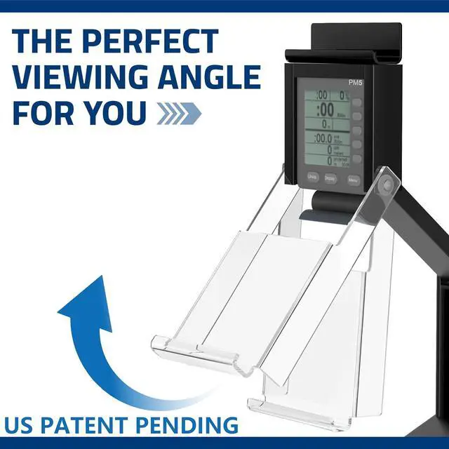 Alt view image 2 of 6 - Phone & Tablet Holder Compatible with Concept 2 Rowing Machine & Skierg with PM5 Monitor, Phone & Tablet Mount, Rower Accessories, 2-in-1 Tablet Stand for Model D&E and Rowerg, Patent Pending