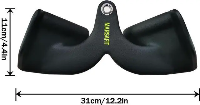 Alt view image 2 of 6 - Home Gym Fitness Rowing T-bar V-bar Pulley Cable Machine Attachments, Bicep Curl Tricep Lat pulldown Bar Back Strength Training Handle Grips Lat Pull Down Bar Press Down Exercises