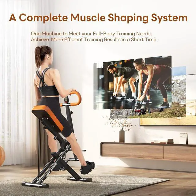 Alt view image 3 of 7 - SogesPower Squat Machine for Home Gym, Squat Rowing Machine with Adjustable Resistance and Optional Full Motion, Squat Assist Trainer for Glutes & Legs Workout, Up to 330lbs