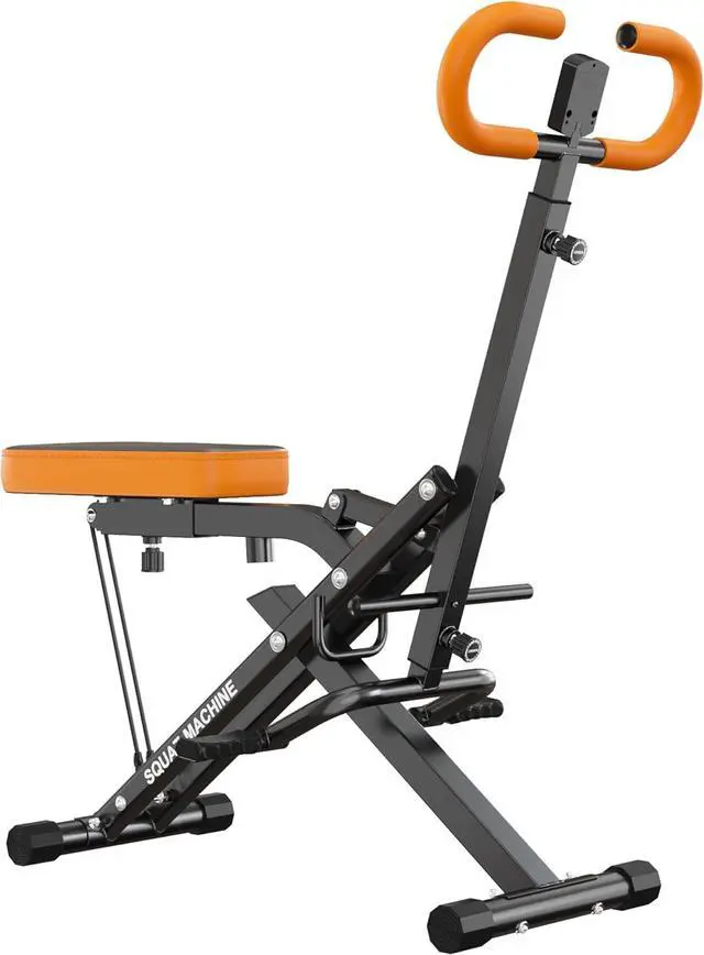 Alt view image 7 of 7 - SogesPower Squat Machine for Home Gym, Squat Rowing Machine with Adjustable Resistance and Optional Full Motion, Squat Assist Trainer for Glutes & Legs Workout, Up to 330lbs