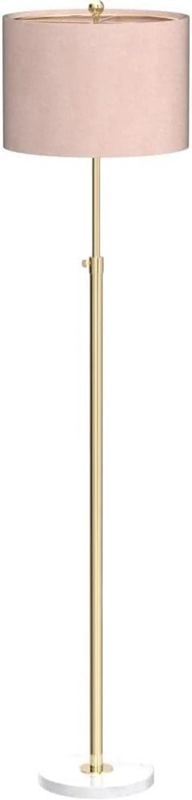 Alt view image 4 of 7 - JONATHAN Y JYL3022A June 65" Adjustable Metal/Marble LED Floor Lamp, Modern, Contemporary, Elegant, Glam, Office, Living Room, Family Room, Dining Room, Bedroom, Hallway, Foyer, Brass