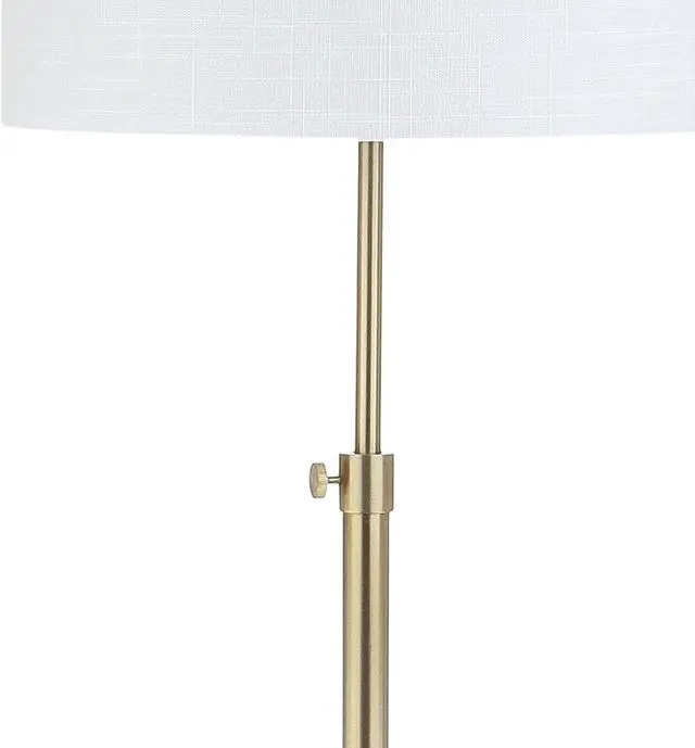 Alt view image 6 of 7 - JONATHAN Y JYL3022A June 65" Adjustable Metal/Marble LED Floor Lamp, Modern, Contemporary, Elegant, Glam, Office, Living Room, Family Room, Dining Room, Bedroom, Hallway, Foyer, Brass