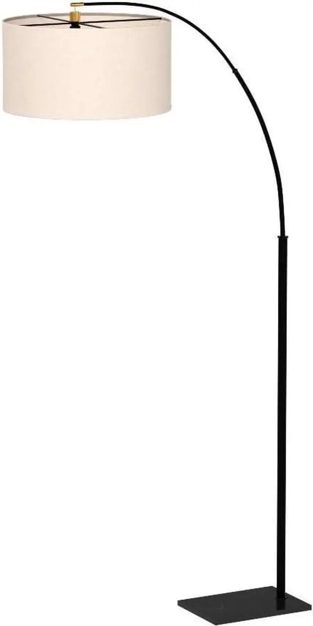 Alt view image 4 of 7 - Brightech Logan Arc Floor Lamp, Bright Standing Lamp for Living Rooms, Offices & Bedrooms, Modern Living Room Décor, Tall Hanging Floor Lamp for Reading and More  Black