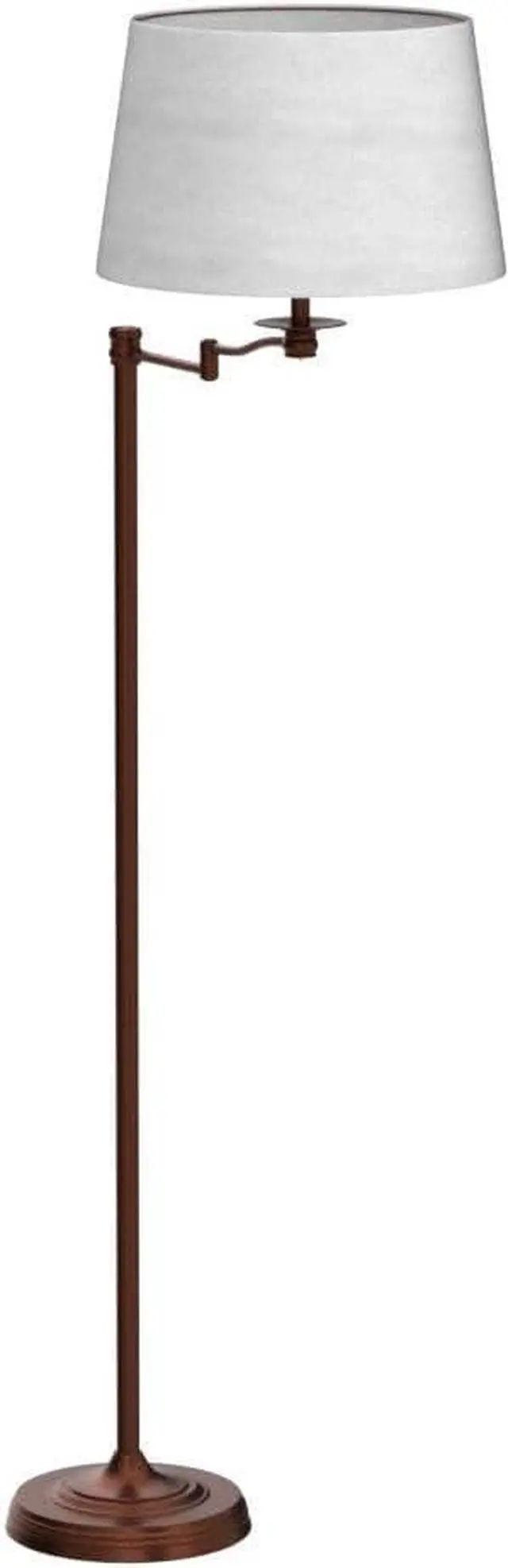 Alt view image 4 of 7 - Brightech Caden LED Floor Lamp - Tall Standing Lamp with Swing Arm for Living Rooms & Offices - Industrial Bronze