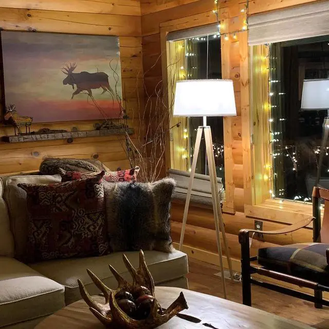 Alt view image 7 of 7 - Kira Home Grace 60.5" Mid Century Modern Tripod LED Floor Lamp + Energy Efficient 9W Bulb, Wooden Tripod Legs + White Shade
