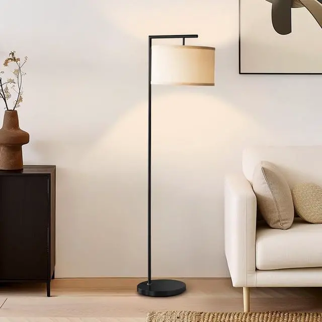 Alt view image 2 of 7 - Brightech Montage Modern Floor lamp, LED Floor Lamp for Living Rooms & Offices - Tall Standing Lamp for Bedroom Reading - Corner Pole Lamp for Contemporary Home Decor - Black