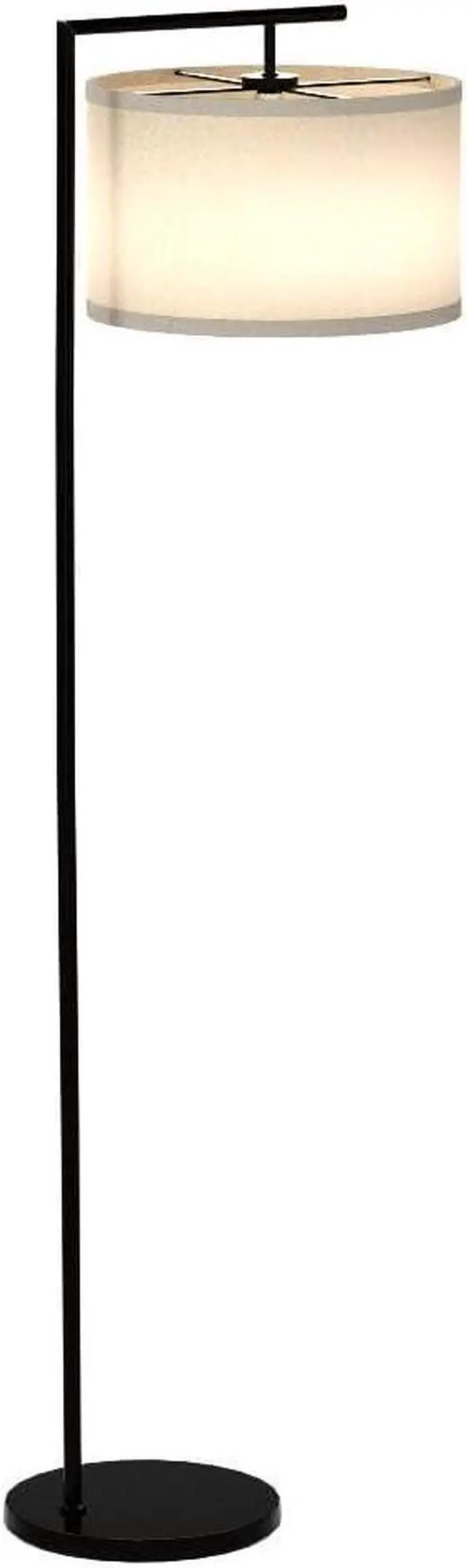 Alt view image 4 of 7 - Brightech Montage Modern Floor lamp, LED Floor Lamp for Living Rooms & Offices - Tall Standing Lamp for Bedroom Reading - Corner Pole Lamp for Contemporary Home Decor - Black