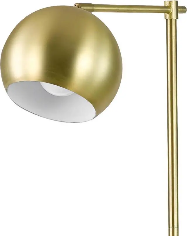 Alt view image 6 of 7 - Globe Electric 12915 Molly 60" Floor Lamp, Gold, Satin Finish, In-Line On-Off Switch
