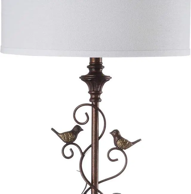 Alt view image 6 of 6 - SAFAVIEH Lighting Collection Birdsong Traditional Rustic Farmhouse Oil-Rubbed Bronze 61-inch Living Room Bedroom Home Office Standing Floor Lamp (LED Bulb Included)