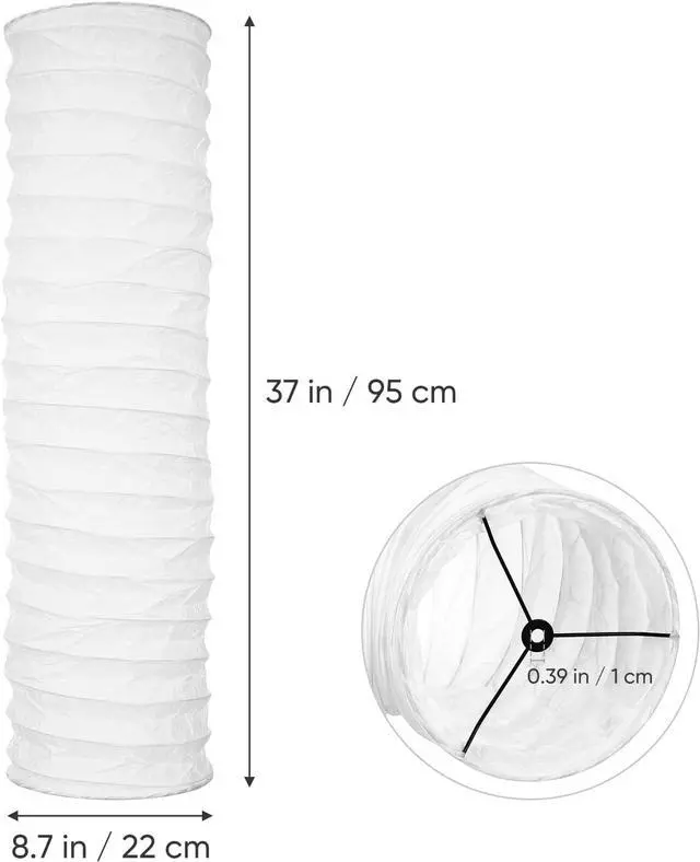 Alt view image 2 of 7 - STOBOK Paper Floor Lamp Shades Light Japanese Style Standing Lamp Table Light Cover Barrel Chandelier Protector for Living Room Home Hotel