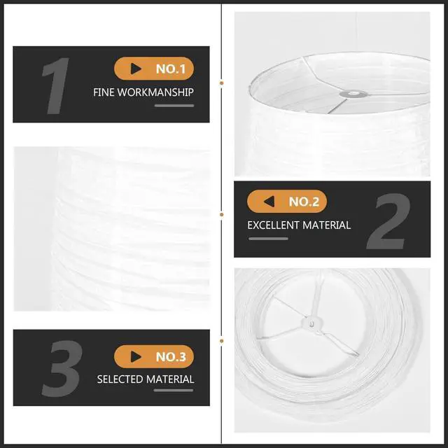 Alt view image 4 of 7 - Beaupretty Paper Floor Lamp Shade Rice Paper Floor Lamp Cover Standing Corner Lamp Cover Light Bulb Cage Guard For Bedroom Living Room White