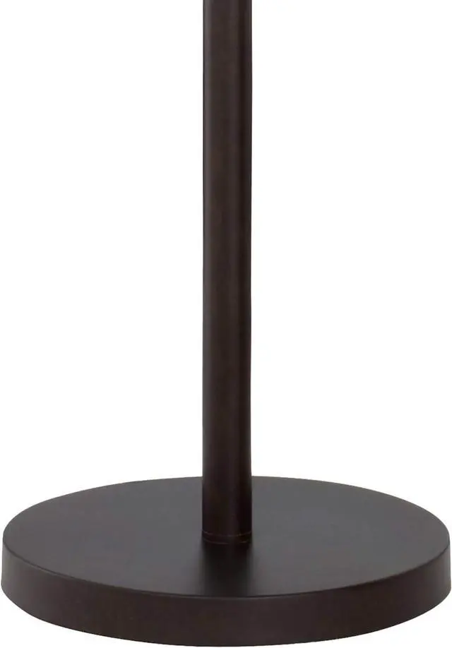 Alt view image 5 of 7 - Franklin Iron Works Tremont Modern Mid Century Floor Lamp Standing 62" Tall Deep Bronze Metal Tan Burlap Drum Shade for Living Room Reading Bedroom Office House Home Decor