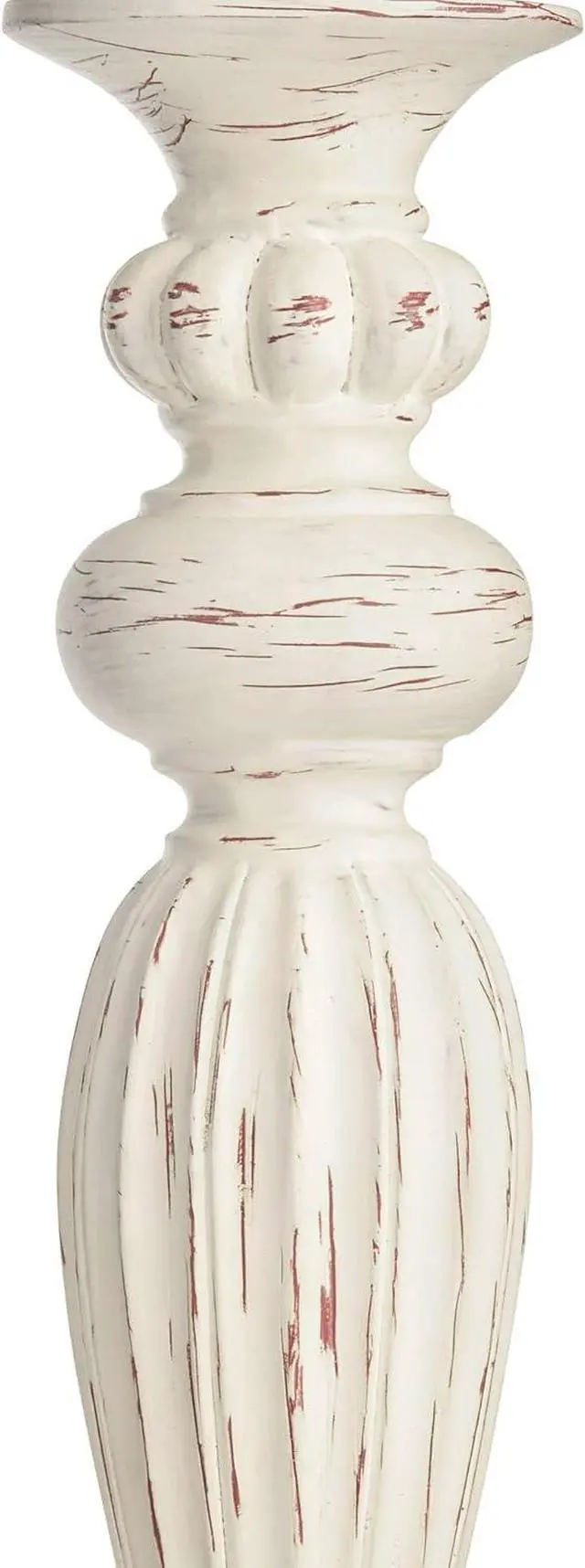 Alt view image 6 of 7 - 360 Lighting Traditional Vintage Shabby Chic Floor Lamp Standing 60" Tall Antique White Victorian Cream Scallop Fabric Dome Shade with Fringe Decor for Living Room Reading House Bedroom Home