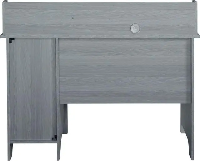 Alt view image 7 of 7 - Techni Mobili Classic Office Storage Writing Desk, Grey
