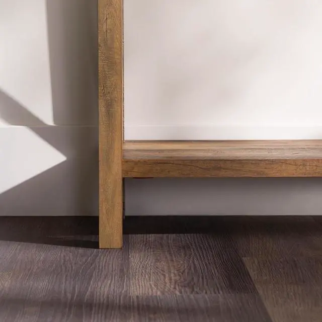 Alt view image 4 of 7 - Walker Edison Sedalia Modern Farmhouse Metal X Entry Table, 46 Inch, Rustic Oak