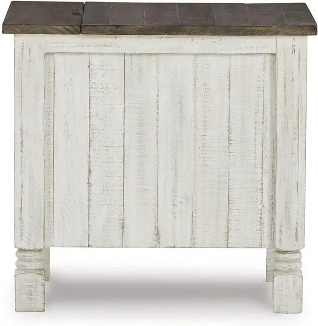 Alt view image 6 of 7 - Signature Design by Ashley Havalance French Country Chair Side End Table, White & Gray
