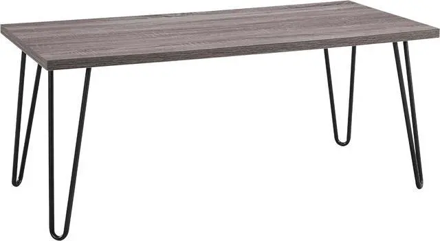 Main image of Ameriwood Home Owen Retro Coffee Table, Distressed Gray Oak