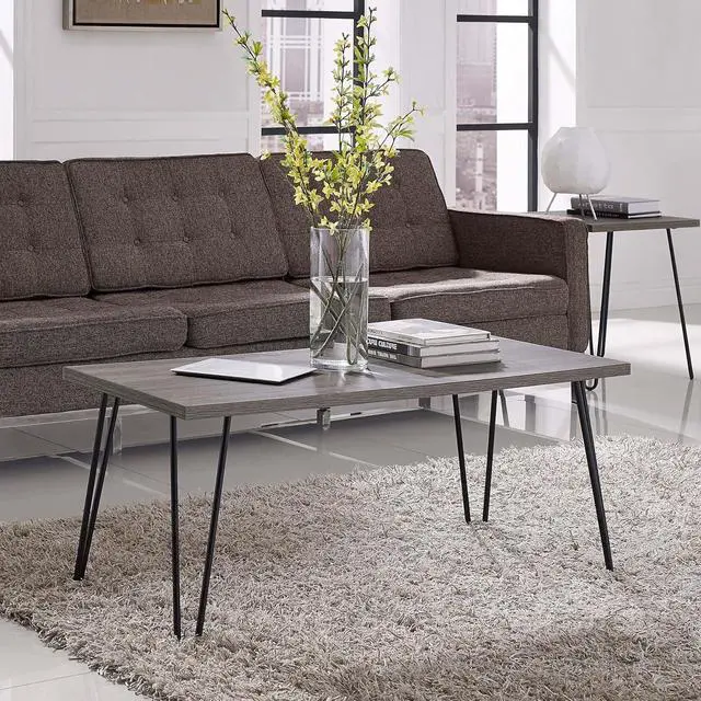 Alt view image 2 of 7 - Ameriwood Home Owen Retro Coffee Table, Distressed Gray Oak