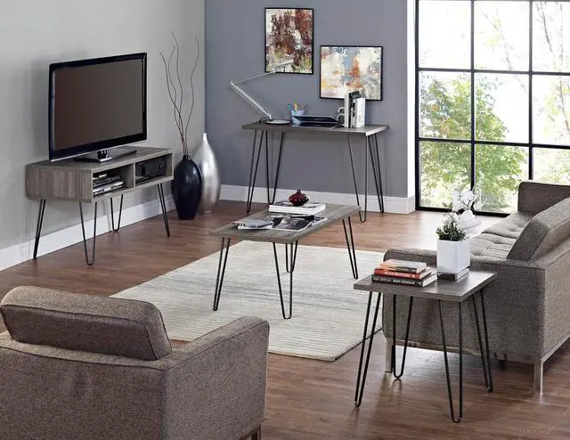 Alt view image 7 of 7 - Ameriwood Home Owen Retro Coffee Table, Distressed Gray Oak