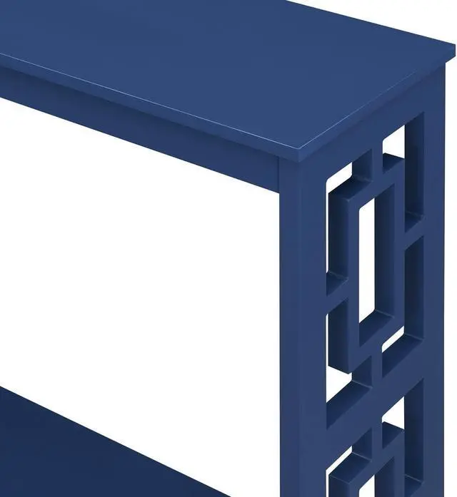 Alt view image 7 of 7 - Convenience Concepts Town Square Console Table with Shelf, Cobalt Blue