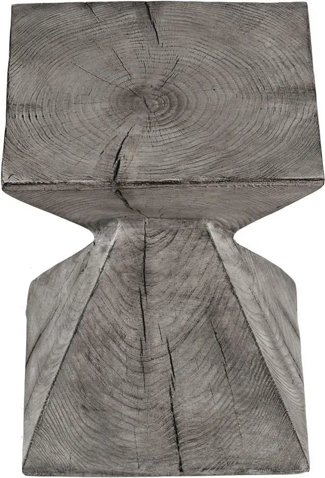 Alt view image 4 of 7 - Ball & Cast Concrete Stool End Table, 13.2D x 13.2W x 17H in, Light Grey