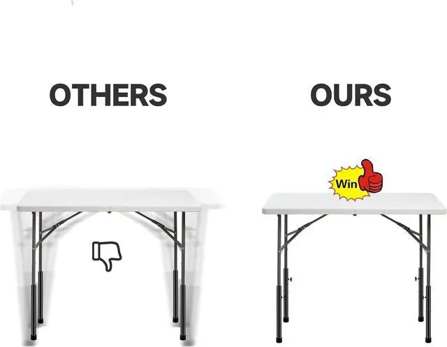 Alt view image 7 of 7 - 8 Pack Table Risers For Folding Table, 4 Levels Adjustable Height Folding Table Leg Extenders, Heavy Duty Metal Table Leg Extensions, Folding Table Risers For Raise Table Height 3.6in|6.77in|10in|13in