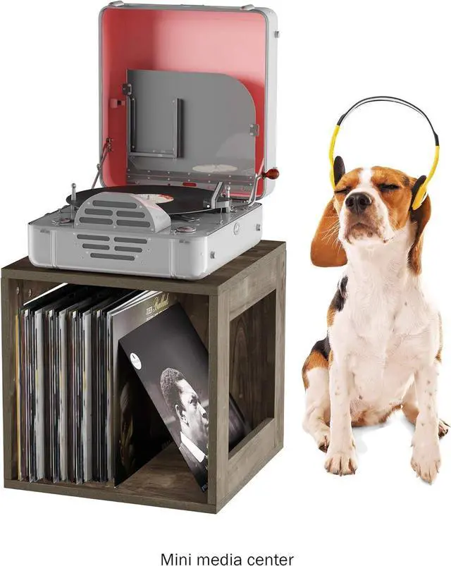 Alt view image 4 of 7 - Lavish Home Stackable Cube End Table - Contemporary Minimalist Modular Accent Piece with Open Sides for Bedroom, Living Room, or Office (Gray)