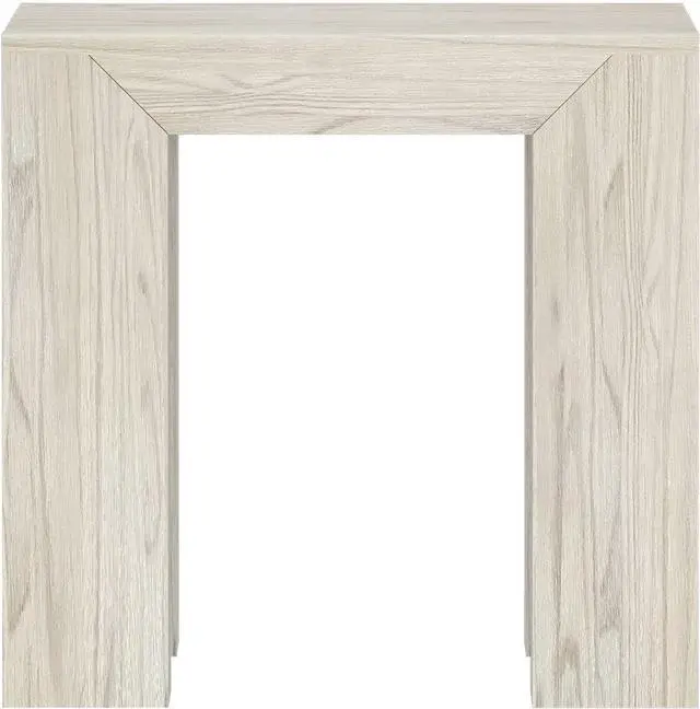 Alt view image 3 of 7 - Plank+Beam Modern Rectangular Side Table, Slim Side Table for Living Room, Narrow Nightstand for Small Spaces, Wood End Table for Bedroom, White Sand Wirebrush