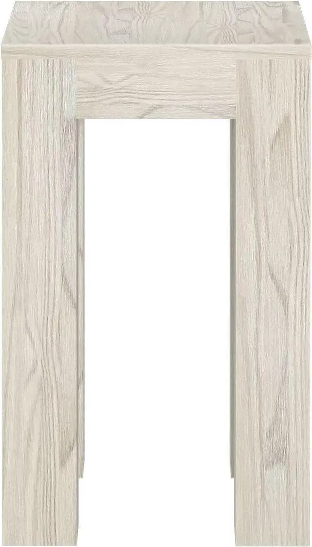 Alt view image 4 of 7 - Plank+Beam Modern Rectangular Side Table, Slim Side Table for Living Room, Narrow Nightstand for Small Spaces, Wood End Table for Bedroom, White Sand Wirebrush