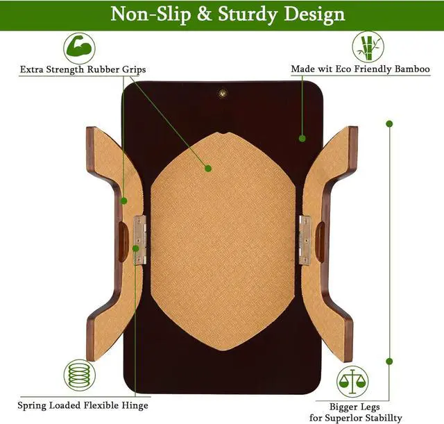 Alt view image 7 of 7 - Couch Arm Table,Sofa Clip on Tray for Armrest Tray with Phone Holder,Couch Table for Living Room Bedroom (Large Walnut, 15.3" D x 9.8" W x 1.7" H)