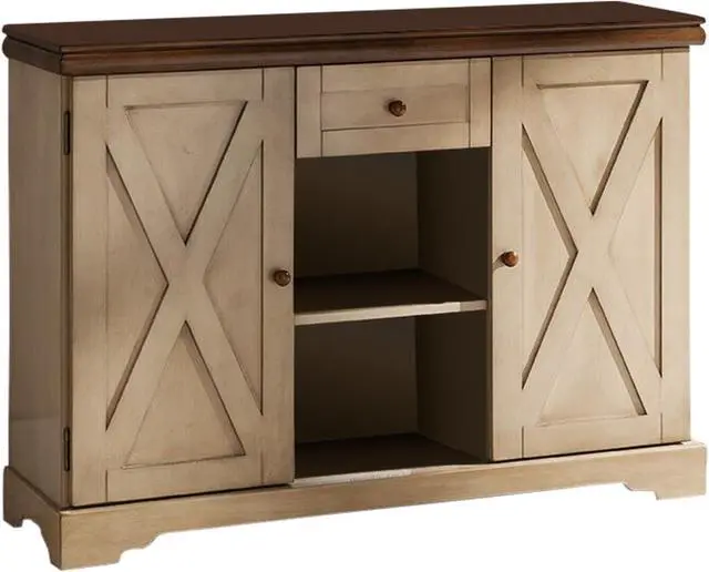 Alt view image 4 of 5 - Kings Brand Furniture Console Table, Antique White/Walnut