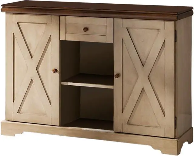 Alt view image 5 of 5 - Kings Brand Furniture Console Table, Antique White/Walnut