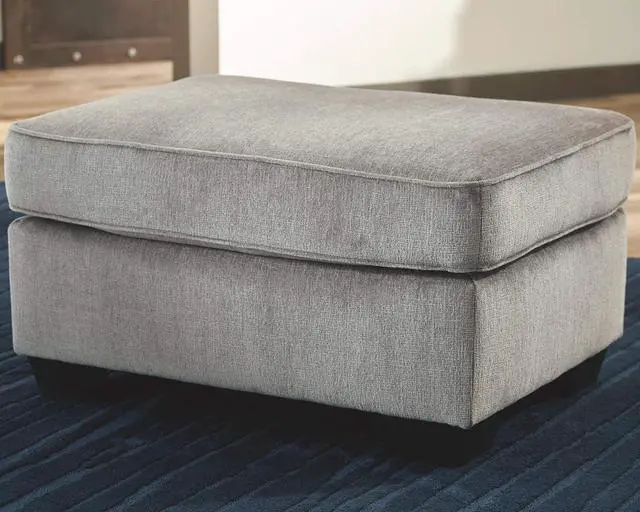 Alt view image 2 of 7 - Signature Design by Ashley Altari Modern Rectangular Accent Ottoman, Light Gray